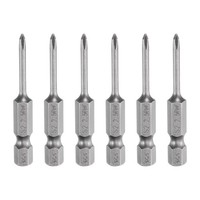 "6Er Set Magnetische Kreuzschlitz-Schraubenbit PH0 FüR 1/4\" Sechskantschaft 50Mm"