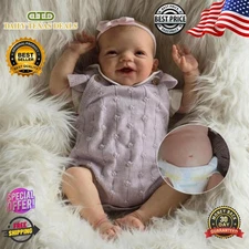20" Full Body Silicone Reborn Doll Realistic Newborn Baby Toy