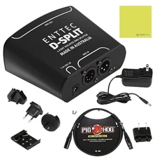 Enttec 70578 D-Split DMX 4 Port Isolated Splitter/Isolator (3/5-Pin) Bundle w...