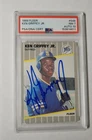 1989 Fleer Ken Griffey Jr. #548 Signed Baseball Card PSA 7 Auto 10