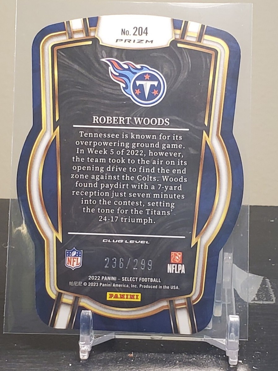 2022 Select - ROBERT WOODS - Club Lime Green Die Cut Prizm /299 