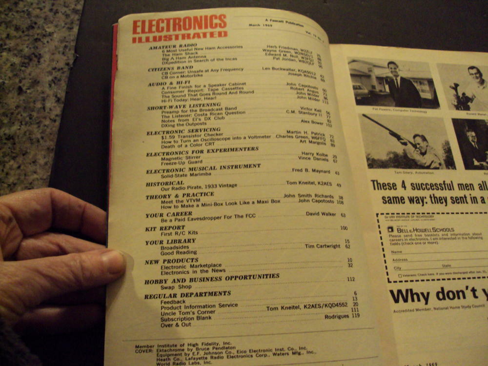 Electronics Illustrated Mar 1969 CB On A Motorbike, Ham Radio Accessori ID:49432