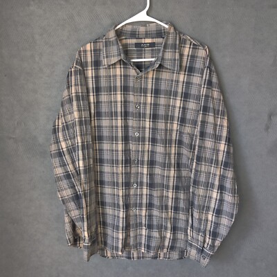 Axis LA  Button Up Shirt Men's Size XL Plaid 100% Cotton Long Sleeve