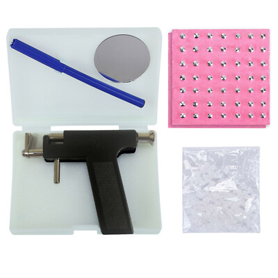 Professional Ear PIERCING GUN 98Pcs Studs Kit Tool Set Nose Navel Body  Piercing
