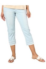 Belle by Kim Gravel TripleLuxe Denim TripleFray Crop Jean Bleach Wash