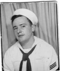 ORIGINAL VINTAGE PHOTO: Military Man Male Navy Sailor Arcade Portrait 40's WW2