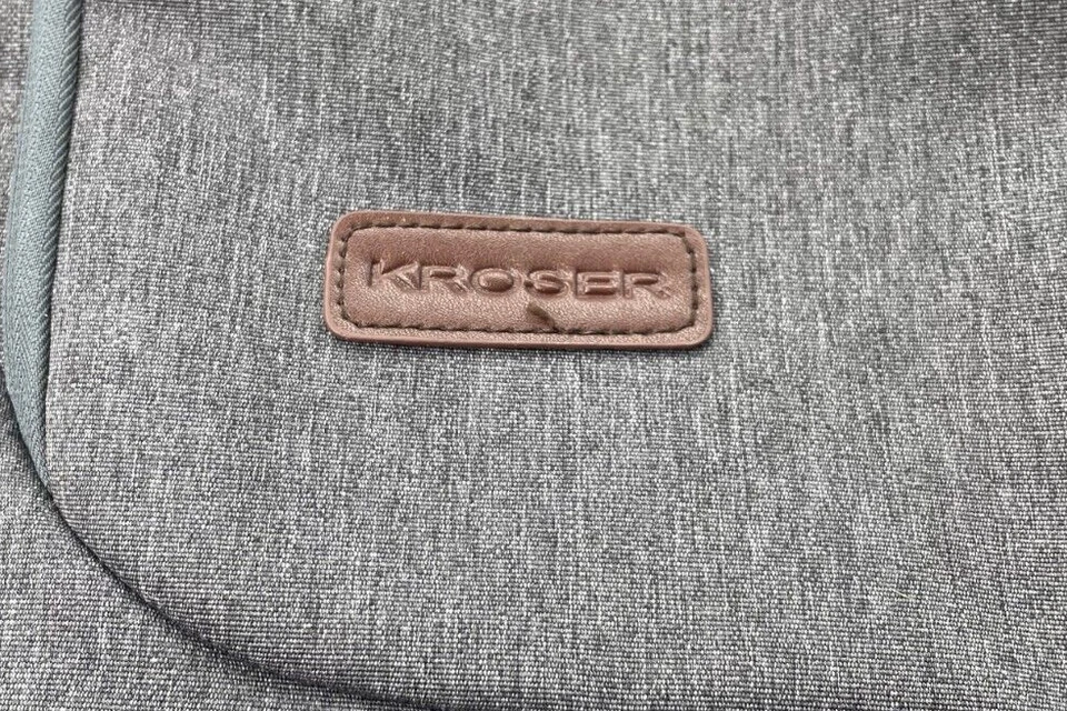 Mochila de viaje para computadora KROSER 17,3 pulgadas gris cable cargador N8 Foto 3 de 4