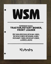 1850 Farm Service Manual Fits Kubota BX Tractor Workshop Overhaul Repair PAPER M
