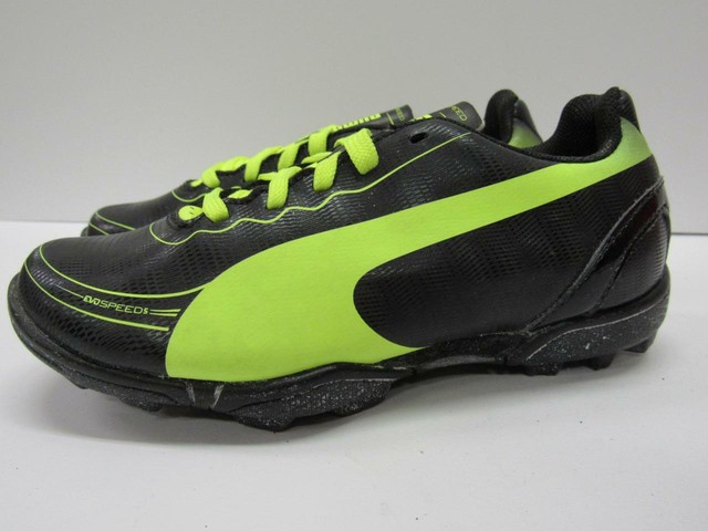 PUMA evoSPEED 5.2 TT Turf Soccer Rugby Lacrosse Cleats Black Boys Girls Youth | eBay