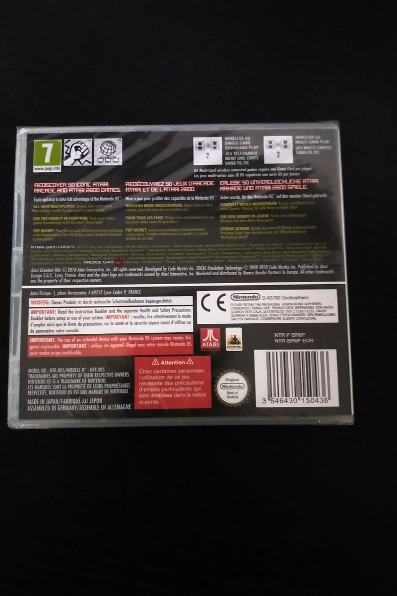 ATARI GREATEST HITS VOLUME 1 NINTENDO DS NEW SEALED FREE