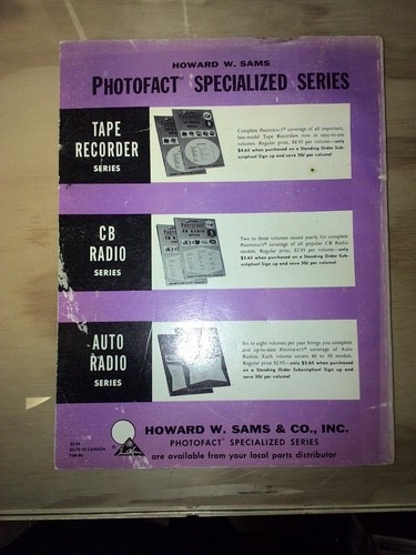 Sams Photofact Service Manual Transistor Radio Series TSM-80 - Picture 2 of 2