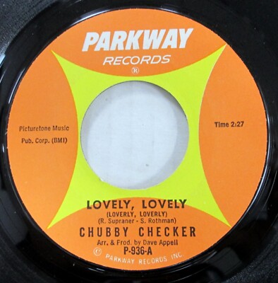 CHUBBY CHECKER 45 Weekend's Here /Lovely Lovely VG+ on Parkway rock ...