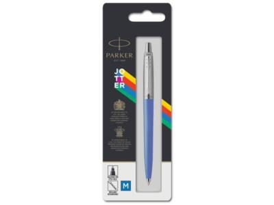 Parker Jotter Originals Penna A Sfera Bianca Lucida, Punta Media Inchiostro Blu, Con Custodia In Velluto