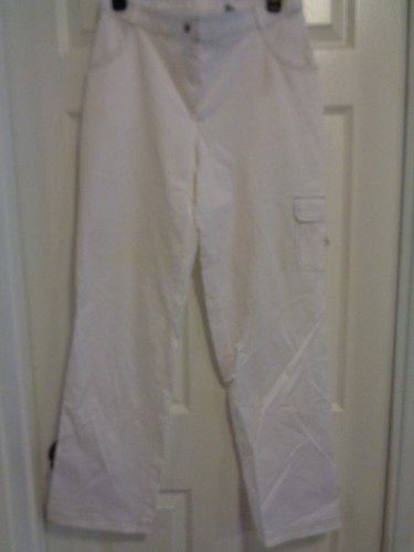 Pantalon CHICO'S Zenergy UPF blanc élastique crop pull-on taille 3 ou