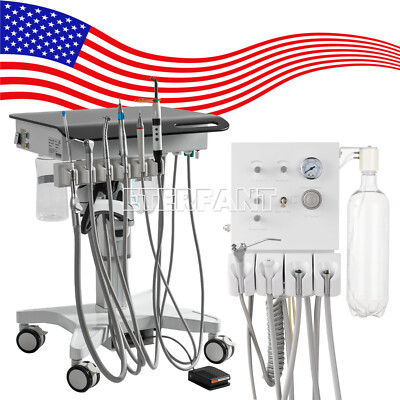 Dental Mobile Delivery Cart Treatment Unit 4Hole/Unit Air Turbine 4Hole US