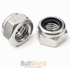 M8 / 8mm STAINLESS STEEL A2 NYLOC INSERT NUTS TO FIT SCREWS & BOLTS DIN 985 BW