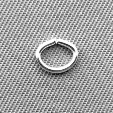 Oval Open 5x4mm Jump Rings 24 Gauge Shiny Silver Plated Alloy Q100 Per Pkg