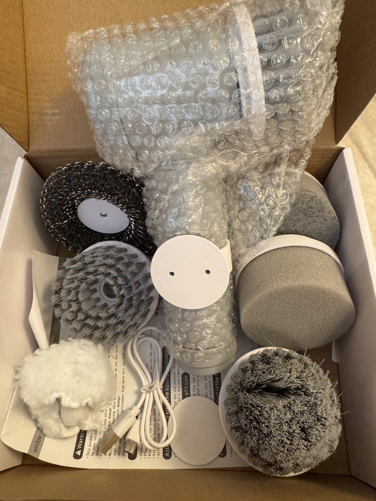 Electric Spin Scrubber Cordless Cleaning Brush with 7 Replaceable Brush Heads