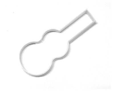 VIOLIN OUTLINE FIDDLE WOODEN MUSICAL STRING INSTRUMENT COOKIE CUTTER USA PR3248