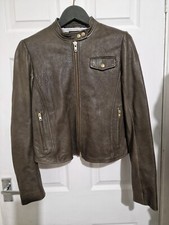 Theory Leather Bomber Jacket, Ladies Size M
