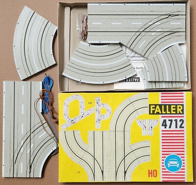 Faller AMS 4712 ~~ Abzweigung 2-spurig in OVP, 60er Jahre Spielzeug #DEZ3793