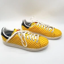 Adidas Mens PW Stan Smith B25402 Yellow Leather Polka Dot Sneaker Shoes Size 7.5