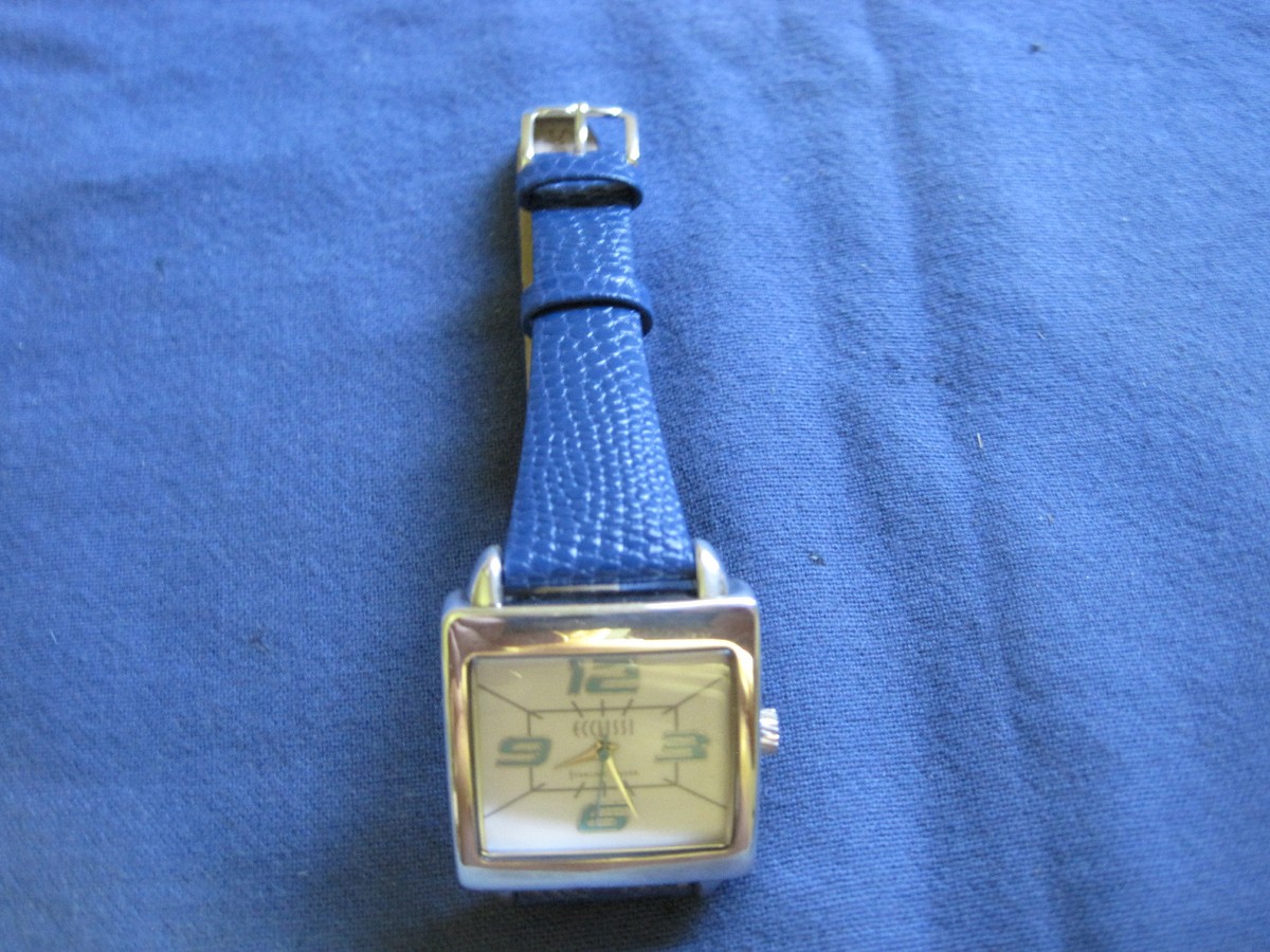Montre Femme Ecclissi - Boîtier Et Bracelet En Argent Sterling - Cadran Blanc Carré - Occasion