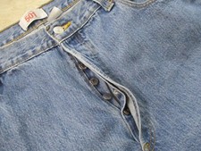 Vintage Levis 501 XX Button Fly Straight Leg Denim Blue Jeans sz 40 x 30 Mens
