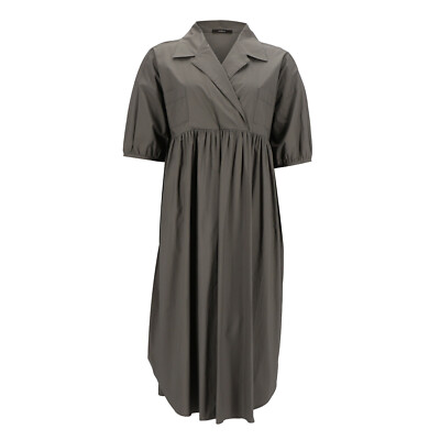 Odeeh Blusenkleid mit Faltenwurf Baumwolle Grau (ehem. UVP   580,00)