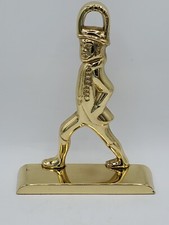Vtg. Solid Brass Soldier Doorstop Baldwin Made in USA,Weighs About 2 lbs