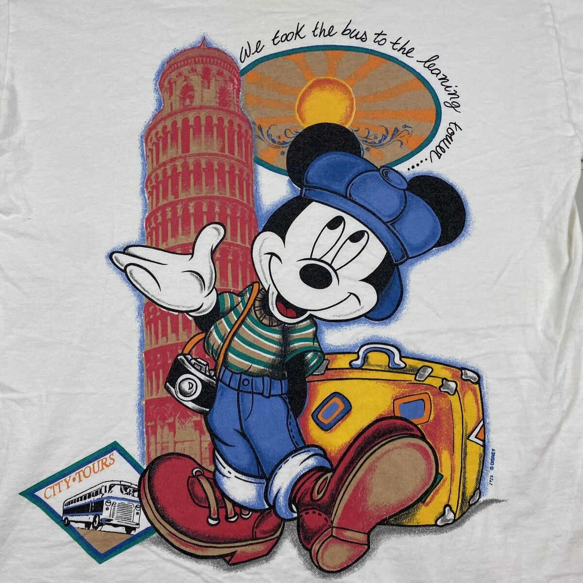 Vintage 90s Disney Mickey Mouse Leaning Tower Of Pisa T Vintage 90s Disney Mickey Mouse Leaning Tower Of Pisa T