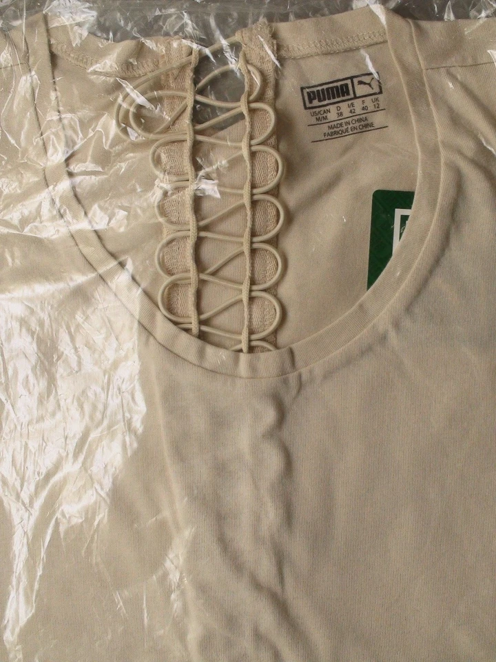 PUMA женщин Lux моды футболка назад шнуровка деталь береза размер средний 8-10 - Изображение 4 из 4