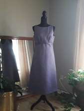  Alfred Sung Lavender Gray Midi Bridesmaid Formal Dress Sz 10