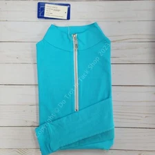 Tailored Sportsman ICEFIL Long Sleeve Ziptop Shirt - Aquamarine/White/Silver