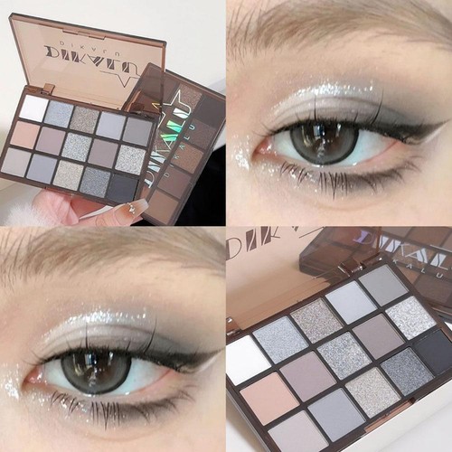 15 Color Dark Knight Eye Shadow Earth Color Black Eye Makeup Punk Shadow Q1T9 - Picture 8 of 18