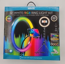 Bower 12-inch LED RGB Ring Light Studio Kit with Special Effects; Black