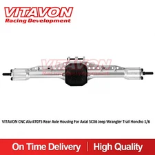 Vitavon SCX 6 Alu #7075 Rear Axle Housing for SCX6 Trail Honcho 1/6 Silver