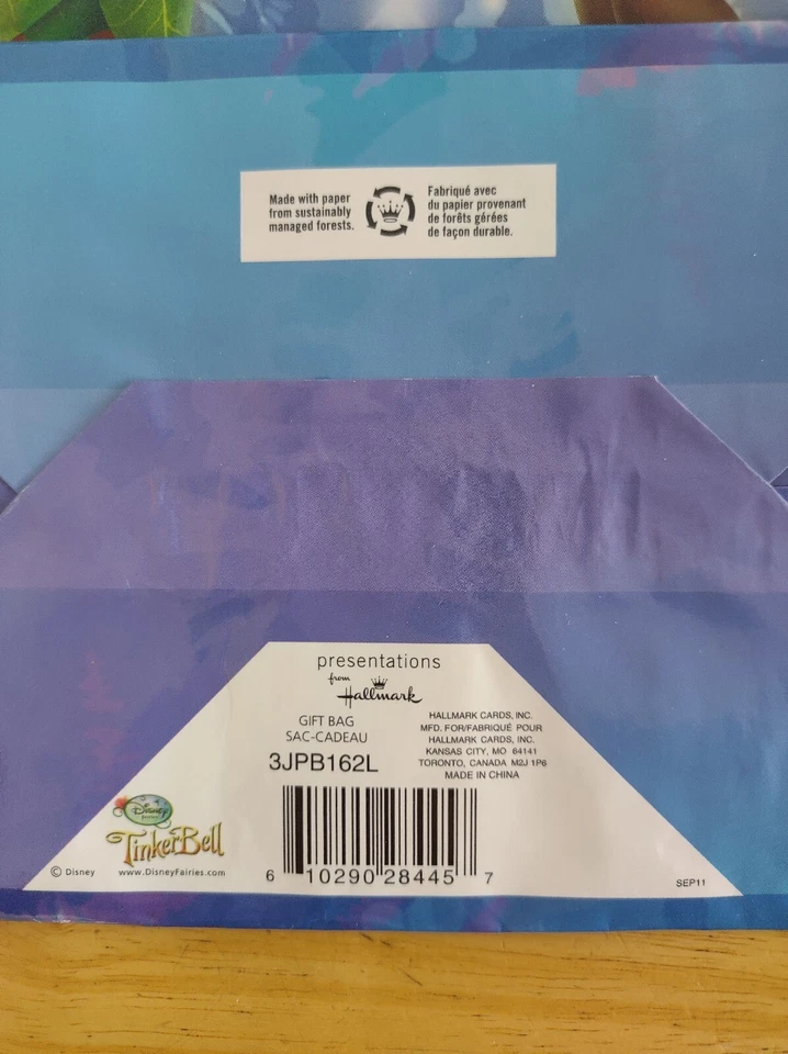 Bolsa de regalo TINKER BELL Fairy Friends mariposa brillante sello Foto 3 de 4