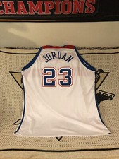 Michael Jordan Wash Bullets Authentic Throwback Nike NBA BASKETBALL JERSEY Sz 60