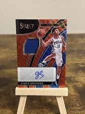 🔥 2021-2022 Select Jaden Springer Red Wave RPA Rookie Patch Auto🔥