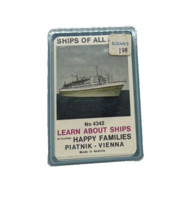 Piatnik Vienna SHIPS OF ALL AGES Happy Families Learn all About Ships 1970s Game