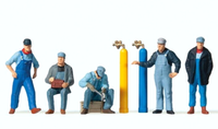 Preiser 10535 Us-Bahnpersonal 5 Figuren H0 1:87 Handbemalt Neu