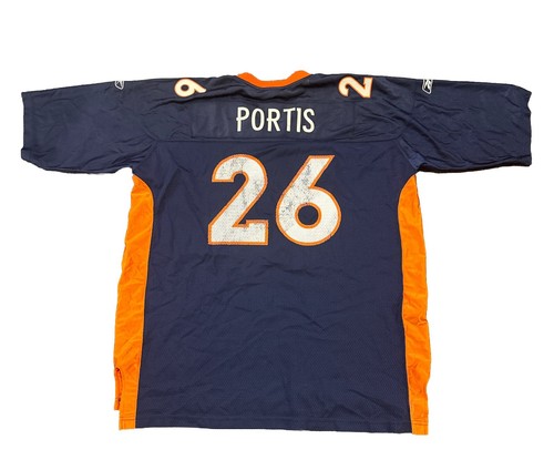 Denver Broncos Jersey 2XL Clinton Portis Mens Reebok Blue - Picture 2 of 6