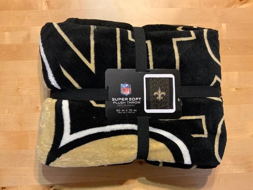 New Orleans Saints NFL 60" x70" Plush Throw Blanket, Soft & Warm