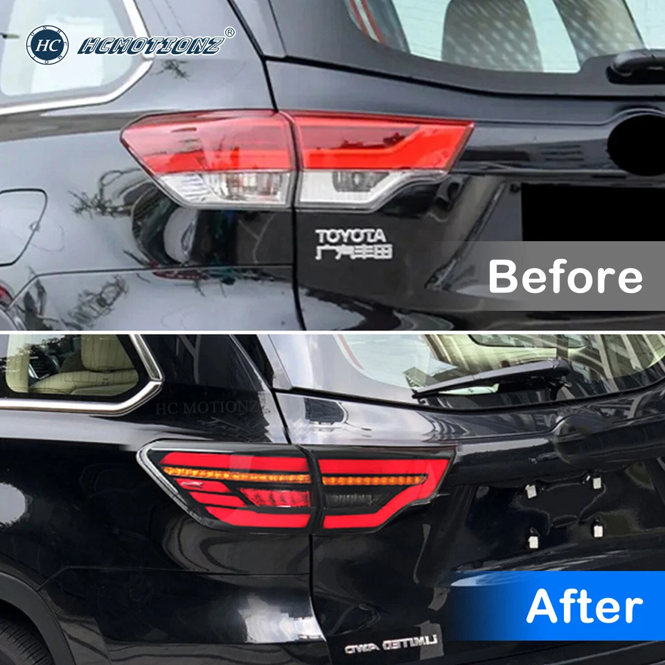 Luces traseras LED para Toyota Highlander 2014-2019 luces traseras arranque animación Foto 4 de 4