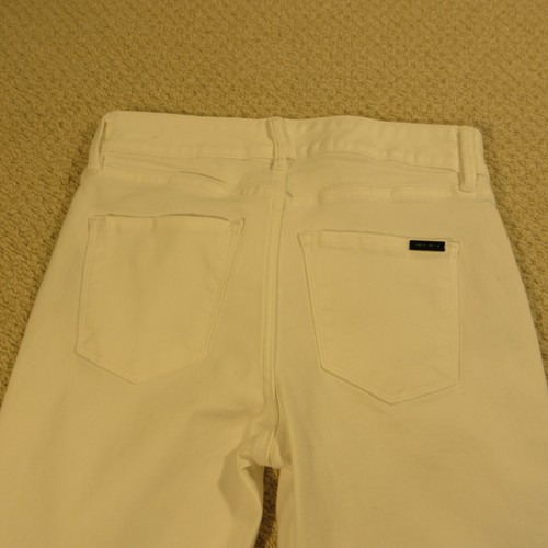 Woman's nwot White House Black Market Sz 0 Noir Slim Crop Embroidered Jean White - Picture 15 of 22