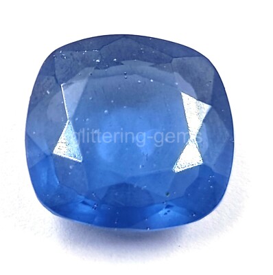 Blue Sapphire 100% Natural Certified Cut 17.60 Ct  Cushion Loose Gemstone 5AII