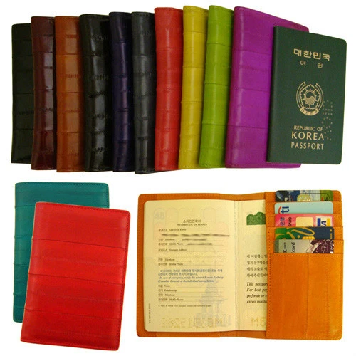 Genuine Eel Skin Wallet Passport Wallet Purse