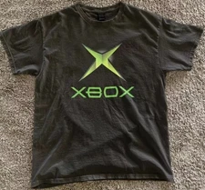 Original Xbox logo green black tee - Vintage Gaming Shirt Y2k Xbox 360 retro