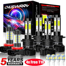 For Hyundai Sonata 2011-2014 6x Combo Led Headlight Hilo Bulbs Fog Lamp 6000k For Hyundai Sonata 2011-2014 6x Combo Led Headlight Hilo Bulbs Fog Lamp 6000k